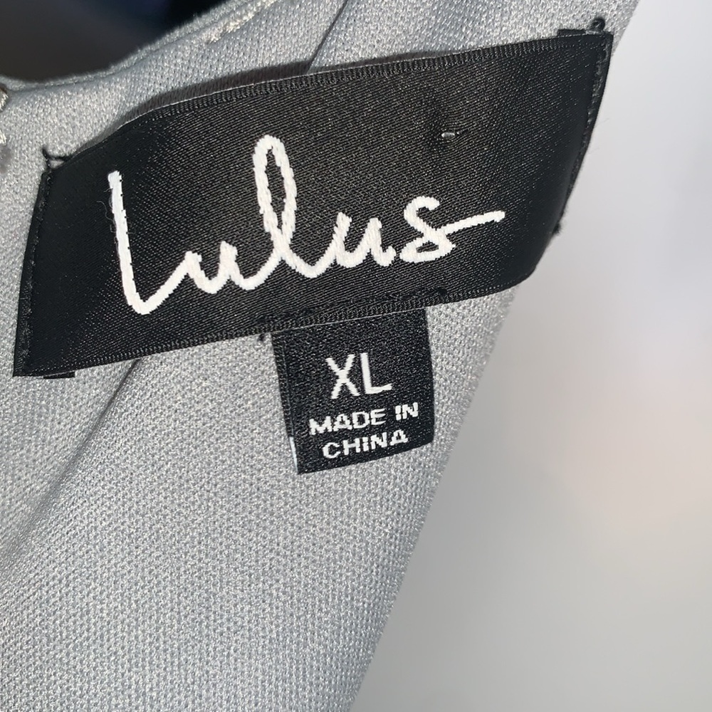 Lulu's party dress, women' XL pale grey, adj. straps, flared skirt, back zip NWT - Picture 11 of 16